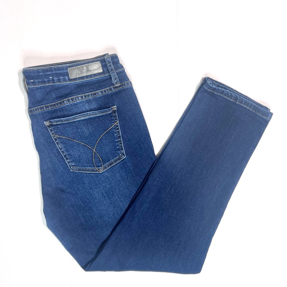 Calvin Klein Women’s Cropped Skinny Blue Jeans 12